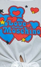 LOVE MOSCHINO-Top crop cu logo grafic